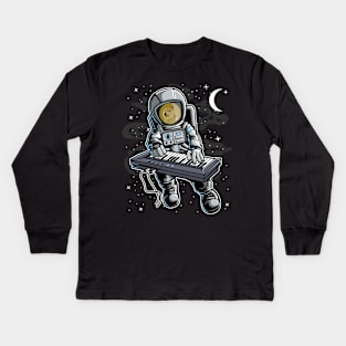 Astronaut Organ Dogecoin DOGE Coin To The Moon Crypto Token Cryptocurrency Blockchain Wallet Birthday Gift For Men Women Kids Kids Long Sleeve T-Shirt